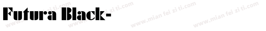 Futura Black字体转换
